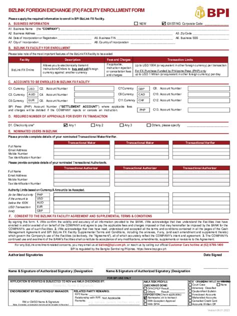 bizlink enrollment form|BPI BizLink.